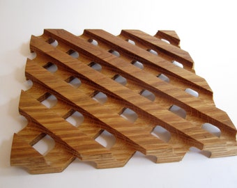 Hardwood Trivet, Pot Holder & Cooling Stand