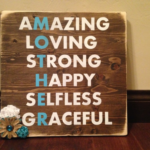 Mothers Day Gift - Rustic - Mom Gift - Wood Sign