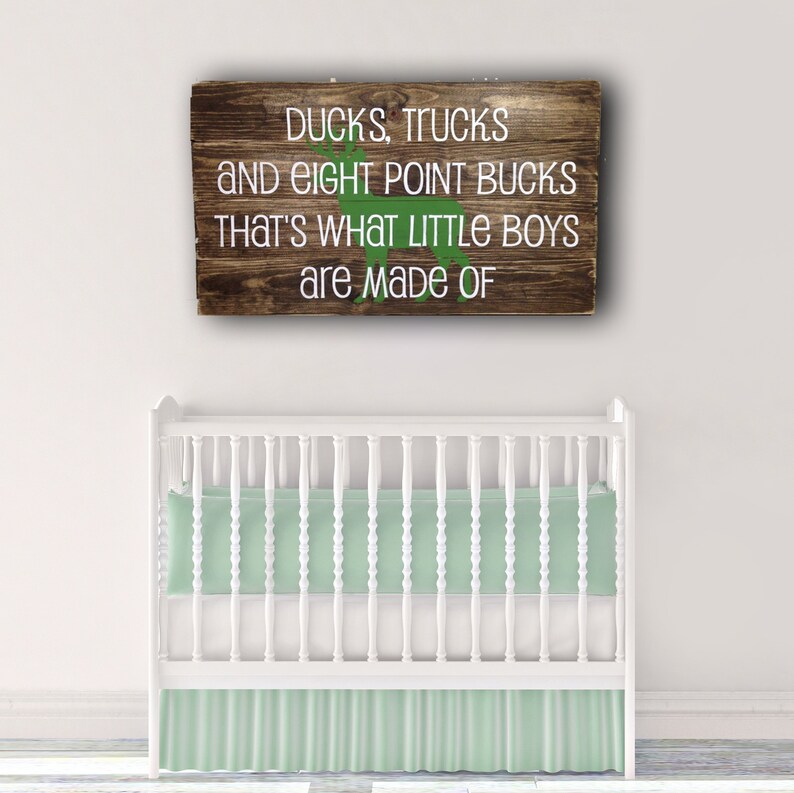Baby Boy Nursery Ideas Rustic Wood Boy Nursery Deer Sign Etsy