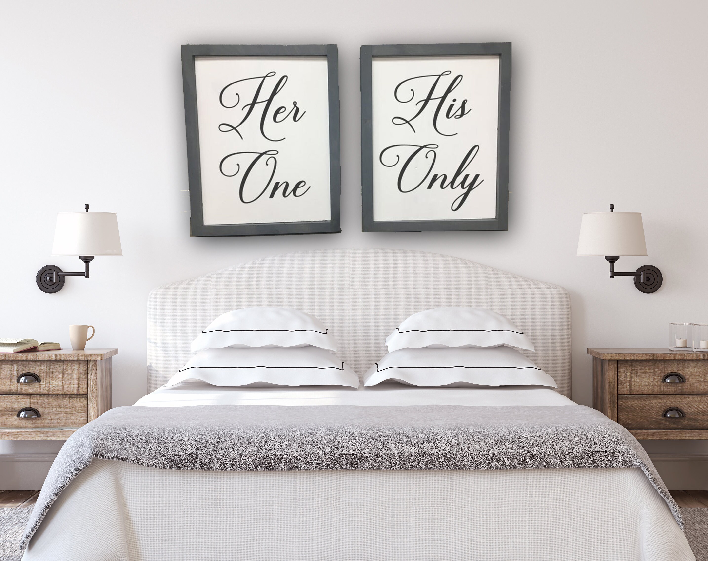 Her One Sign His Only Sign Master Bedroom Decor
