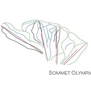 Sommet Olympia Skipiste druckbare Kartengrafik