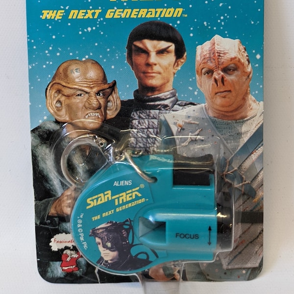 Vintage 1993 STAR TREK tng The Next Generation 'Alien Races' Click Viewer Keychain, SEALED!