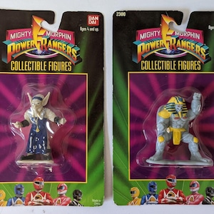 2 bandai mighty morphin power rangers 2300 3&quot; action figures - evil space aliens