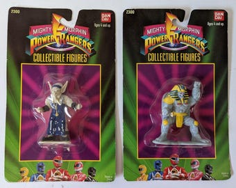 2 Bandai Mighty Morphin Power Rangers 2300 3" Actionfiguren - böse Aliens