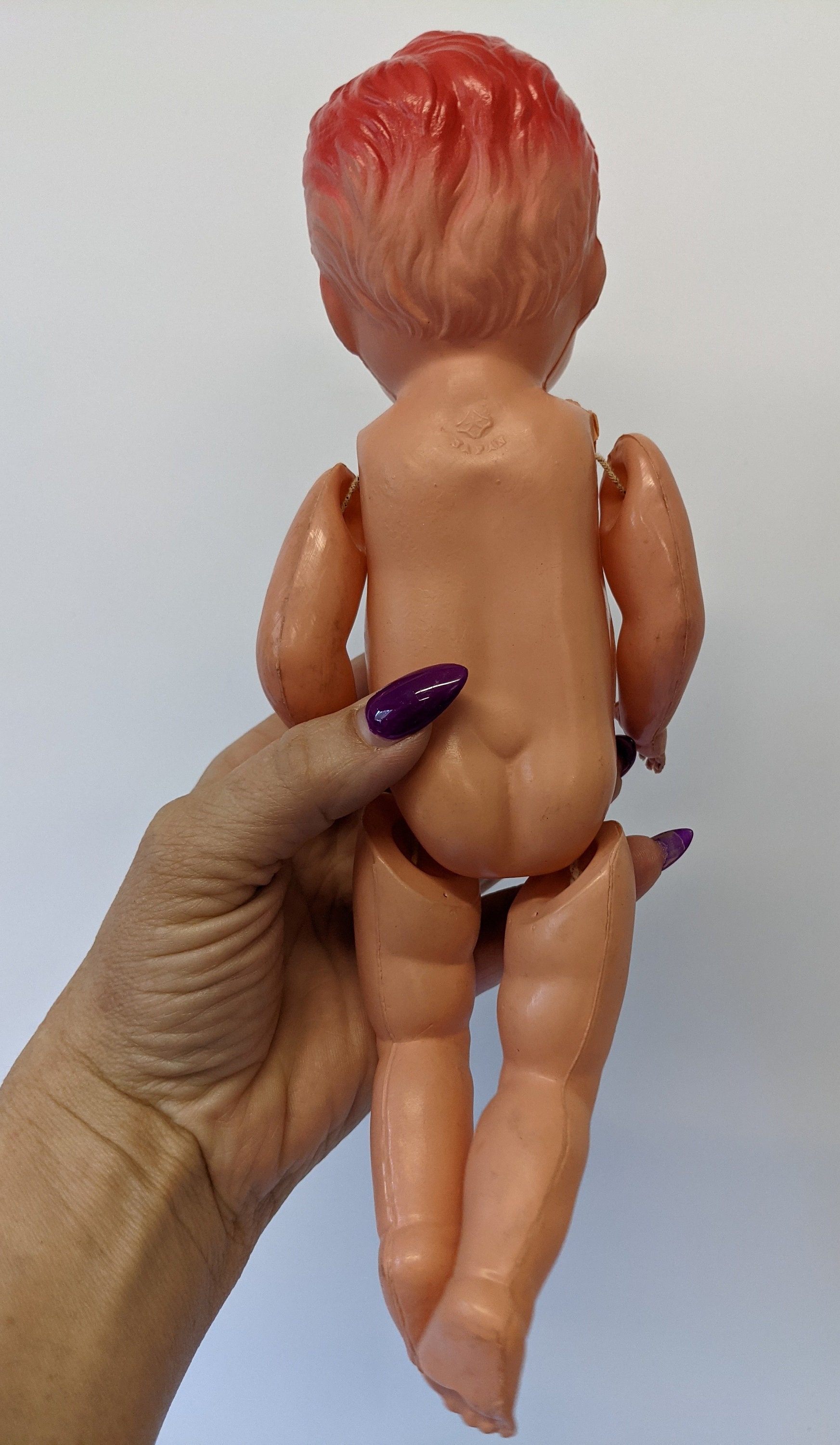Rare Grande Poupée Ancienne Made In Japan Bébé Caractère En Celluloïds