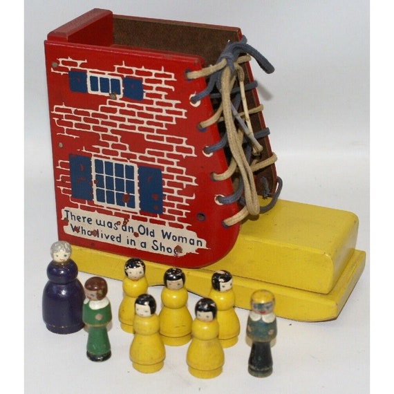 Vintage HOLGATE Wooden Playset ' Old Woman Who Lived in A Etsy