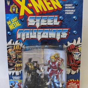 Toy biz marvel x-men steel mutants spy wolverine vs. omega red action figures