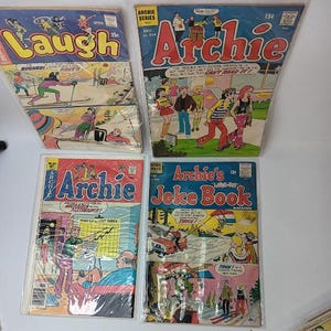 Lot of vintage archie comics.  includes archie joke book. see pictures