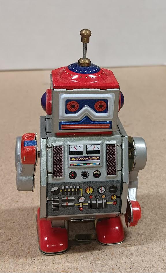 ブリキのおもちゃのゼンマイ式ロボット - Etsy 日本