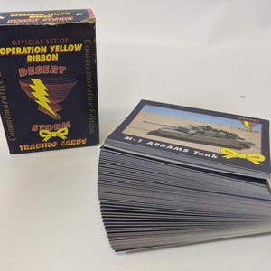 Cartes à collectionner commémoratives opération ruban jaune tempête du désert 1991