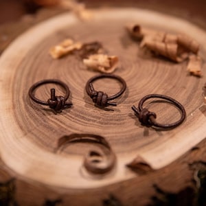 Handmade &quot;Forget Me Knot&quot; Leather Ring | Unity Ring | Boyfriend Girlfriend Husband Wife | Perfect Gift for a Loved One