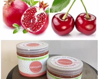 16 oz Pomegranate Cherry  Organic Sugar Scrub