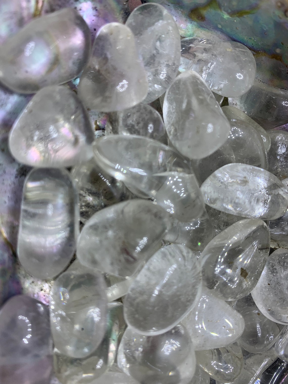 Tumbled Clear Quartz Pocket Stone Worry Stone Healing | Etsy