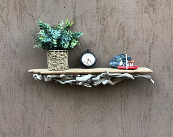 Driftwood Shelf – Coastal Wall Hanging, Boho Beach Decor, Rustic Ocean Home