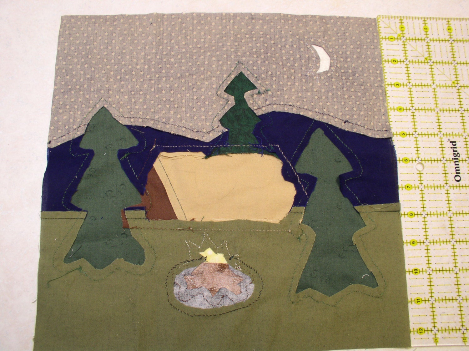 Pattern Applique Quilt Block Camping Etsy