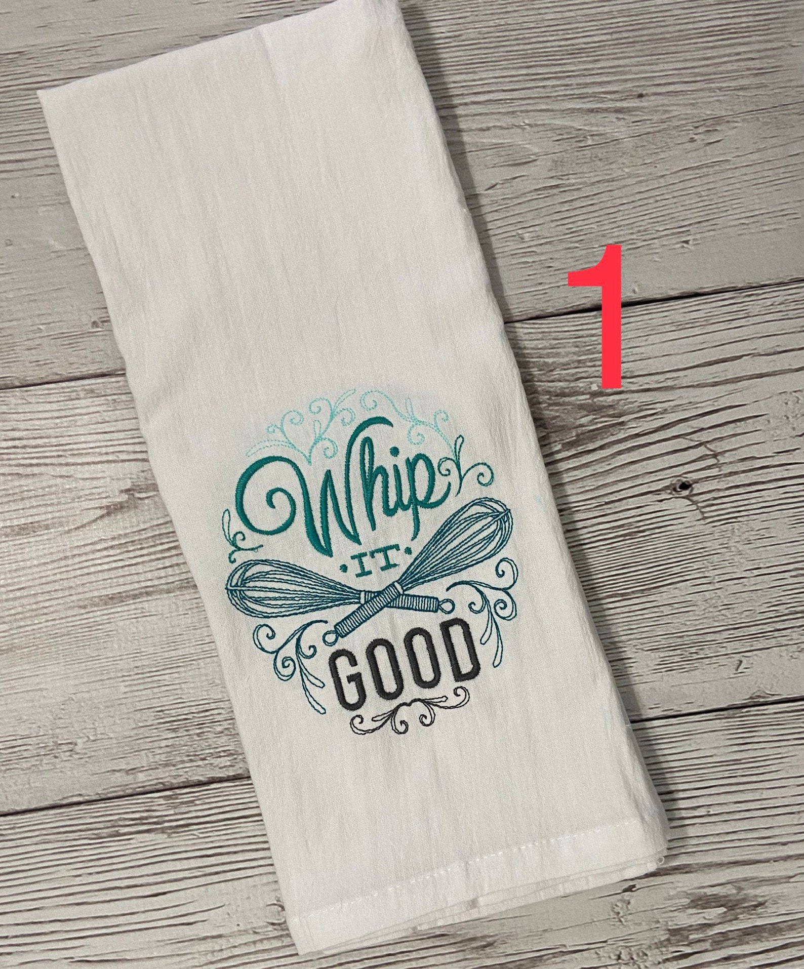 Embroidered Tea Towel Set Etsy