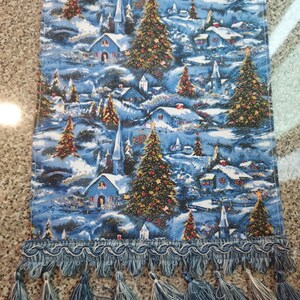 Christmas fabric wall hanging Small town