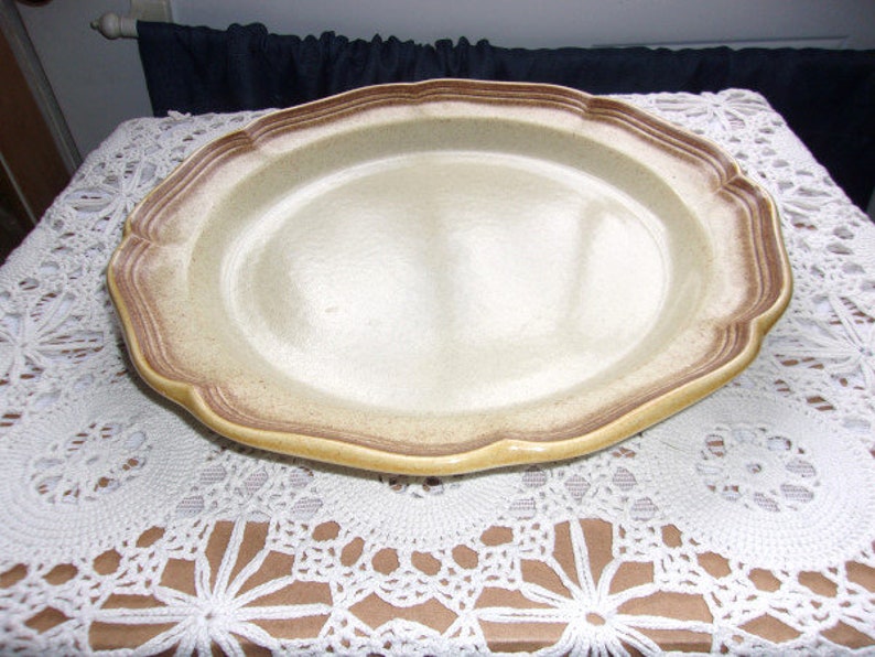 Mikasa Whole Wheat Round Platter 12-14 Wide ~ Free Shipping