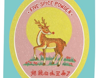 yellow five spice print