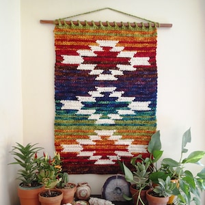 Mountain and Mesa Wall Hanging Crochet Pattern, PDF Instant Download, Non-Profit Shop, Wall Art, Afghan, Rug