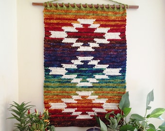 Mountain and Mesa Wall Hanging Crochet Pattern, PDF Instant Download, Non-Profit Shop, Wall Art, Afghan, Rug