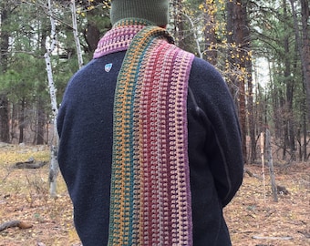 The Forester Scarf Crochet Pattern and Tutorial, PDF Instant Download, Non-Profit Shop, Beginner Photo Tutorial, Scarf, Men, Gender Neutral