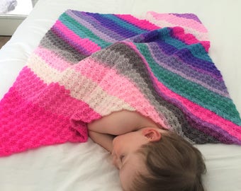 Three Mandala Thrill Baby Blanket Crochet Pattern and Beginner Photo Tutorial, PDF Instant Download, Non-Profit Shop, Toddler C2C Afghan
