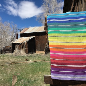 Rio Grande Stripe Crochet Pattern, Serape Stripe Blanket, Towel, Baby Blanket
