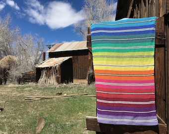 Rio Grande Stripe Crochet Pattern, Serape Stripe Blanket, Towel, Baby Blanket