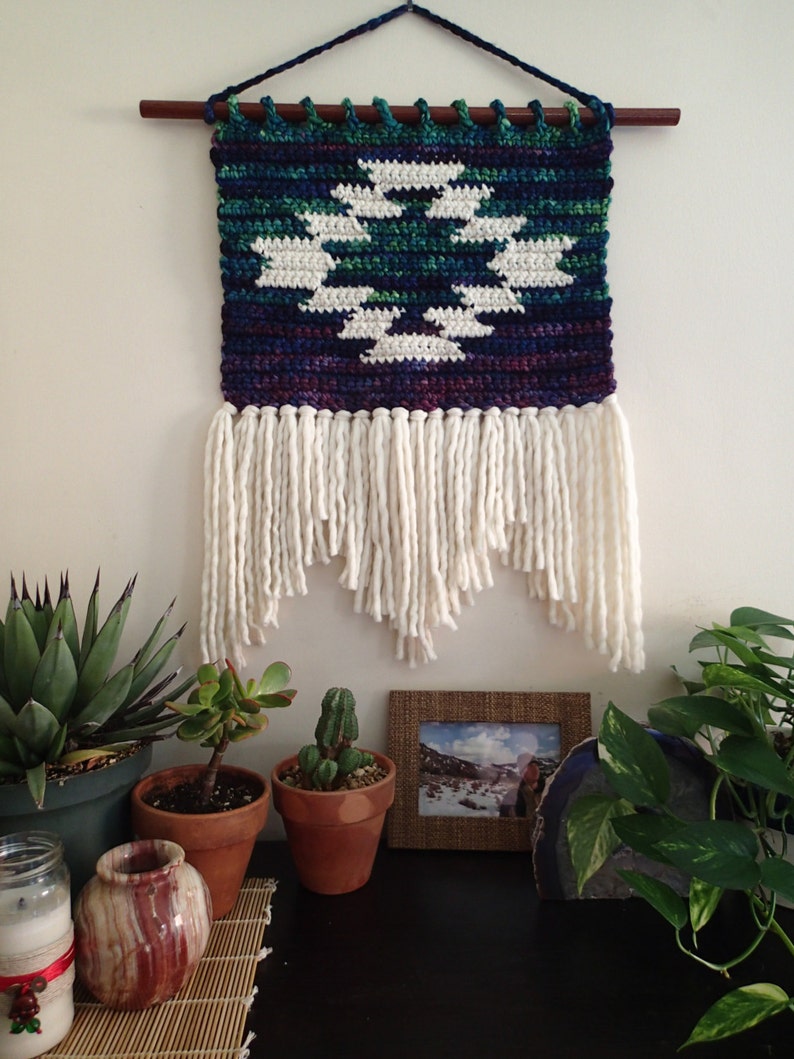 Small Mountain and Mesa Wall Hanging Crochet Pattern Size Small, PDF Instant Download, Non-Profit Shop, Wall Art, Mat image 3