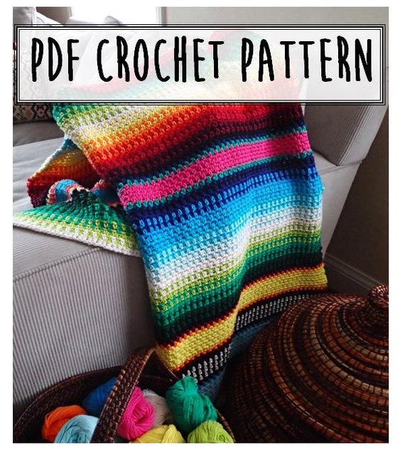 Let's Stay Home Blanket // Crochet PDF Pattern
