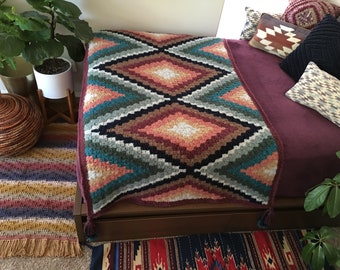 Runa C2C Blanket Crochet Pattern, Bohemian Blanket Pattern with Tutorial, Nonprofit Shop