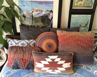 Mountain and Mesa Pillow Set Crochet Pattern and Tutorial, PDF Instant Download, Non-Profit Shop, Beginner Photo Tutorial, Scrap Cushions