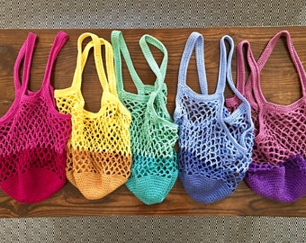 Maui Market Bag Crochet Pattern PDF, Produce Bag, Mesh Beach Tote, Photo Tutorial, Nonprofit Shop