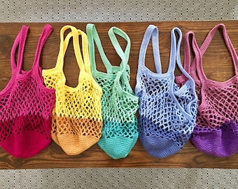 Maui Market Bag Crochet Pattern PDF, Produce Bag, Mesh Beach Tote, Photo Tutorial, Nonprofit Shop