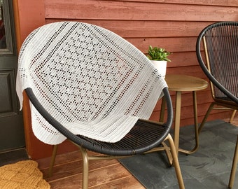 Blessing Blanket Crochet Pattern, Filet Crochet Baby Blanket, Square Blanket, Nonprofit Shop