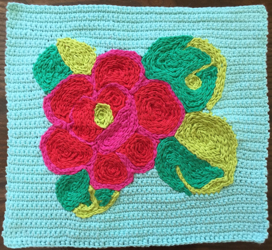 Bohemian Rose Pillow Crochet Pattern Nonprofit Shop Etsy