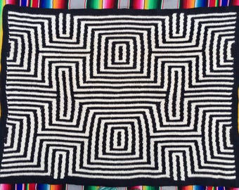 Mood Ring Baby/Child Blanket / Lapghan Crochet Pattern, PDF Instant Download, Non-Profit Shop, Beginner Photo Tutorial, Wheelchair Afghan
