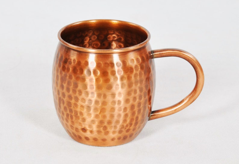 Antique Hammered copper barrel-shaped Moscow Mule mug 16 oz | Etsy