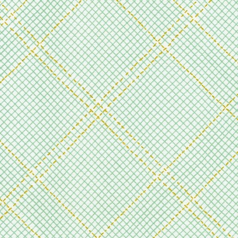 Collection CF Tartan Single Border Seafoam Carolyn Friedlander Robert Kaufman AFRM-19932-241 image 1