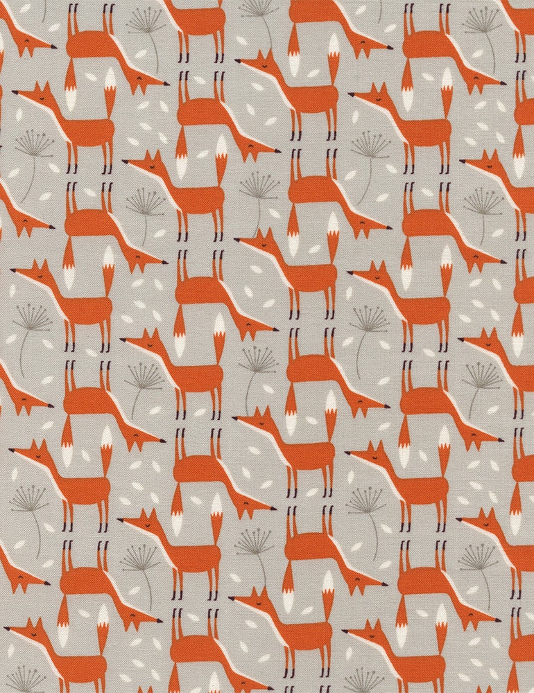 Folklore Forest - Foxes Stone - Timeless Treasures (Fun-C3043-Stone)