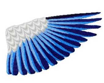 bird wing machine embroidery design instant download for doll making, fashion, decora, and diy crafts