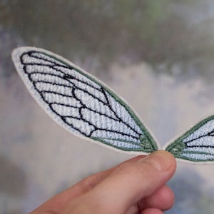 DIGITAL dragonfly wing insect small machine embroidery design file instant download for jewelry, doll making, fashion and accessories