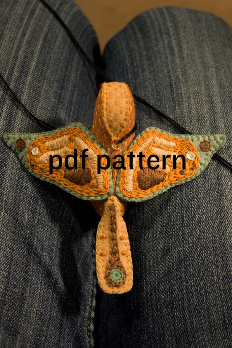 bird sewing pattern / bird embroidery pattern / bird plushie pattern / flying bird plushie tutorial image 4