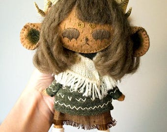 NO TUTORIAL-- Felt Doll Sewing Pattern with Button-Jointed Body Option Included (Digital Download)