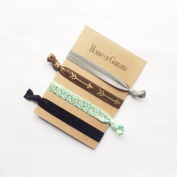 Katniss Set Of 4 Foe Hair Ties No Crease Hair Ties Girls Etsy