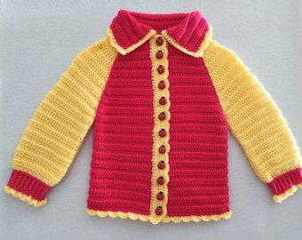 Stunning Red & Yellow Ladybug Sweater with Matching Hat