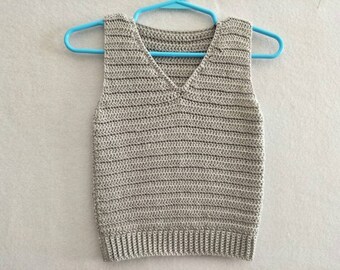 Soft Grey Boy Vest