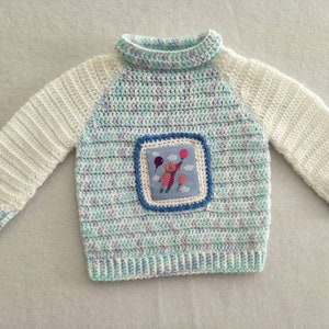 Cute Clown with Balloons Baby Boy Sweater Set