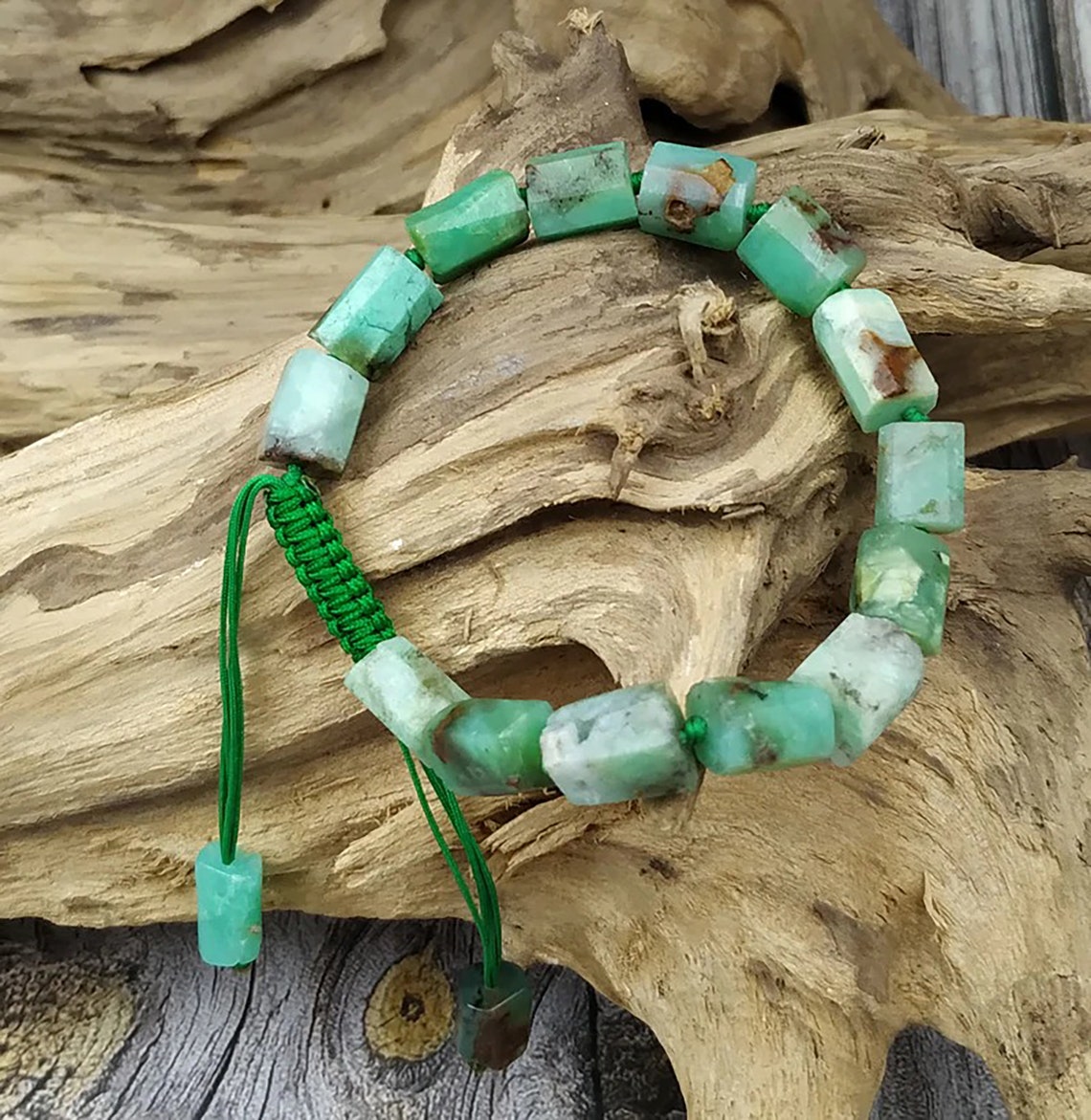 Australian Jade Stone Bracelet Chrysoprase Natural Etsy